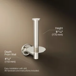 Vertical toilet paper holder