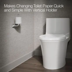 Vertical toilet paper holder