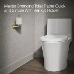 Vertical toilet paper holder