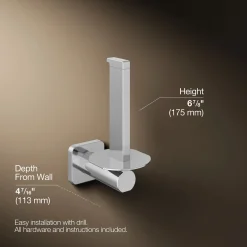 Vertical toilet paper holder