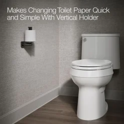 Vertical toilet paper holder