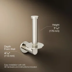 Vertical toilet paper holder
