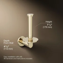 Vertical toilet paper holder