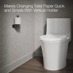 Vertical toilet paper holder