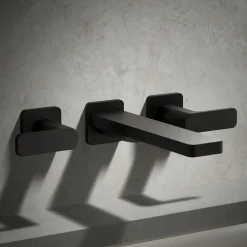 Wall-mount bath faucet trim