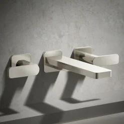 Wall-mount bath faucet trim