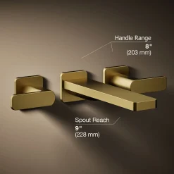 Wall-mount bath faucet trim