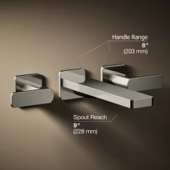 Wall-mount bath faucet trim