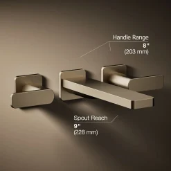 Wall-mount bath faucet trim