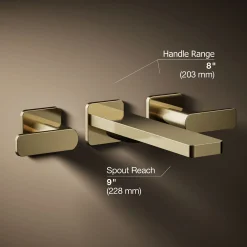 Wall-mount bath faucet trim