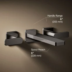 Wall-mount bath faucet trim