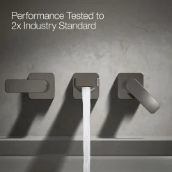 Wall-mount bath faucet trim
