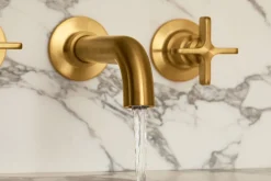 Wall-mount bath faucet trim