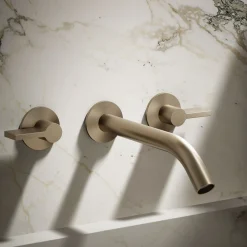 Wall-mount bathroom sink faucet spout with Tube design, 1.2 gpm