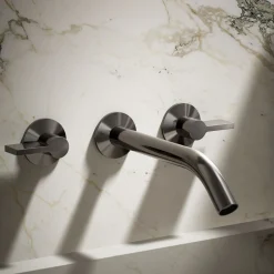 Wall-mount bathroom sink faucet spout with Tube design, 1.2 gpm
