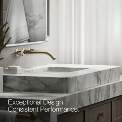 Wall-mount bathroom sink faucet spout with Tube design, 1.2 gpm