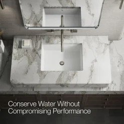 Wall-mount bathroom sink faucet spout with Tube design, 1.2 gpm