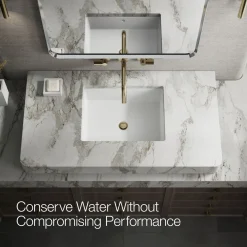 Wall-mount bathroom sink faucet spout with Tube design, 1.2 gpm
