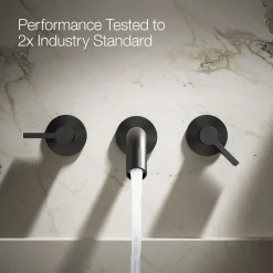 Wall-mount bathroom sink faucet spout with Tube design, 1.2 gpm