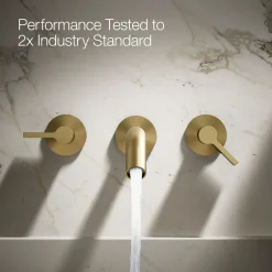Wall-mount bathroom sink faucet spout with Tube design, 1.2 gpm