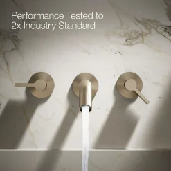 Wall-mount bathroom sink faucet spout with Tube design, 1.2 gpm
