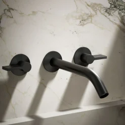 Wall-mount bathroom sink faucet spout with Tube design, 1.2 gpm