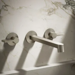 Wall-mount bathroom sink faucet spout with Row design, 1.2 gpm