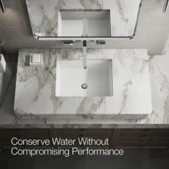 Wall-mount bathroom sink faucet spout with Row design, 1.2 gpm
