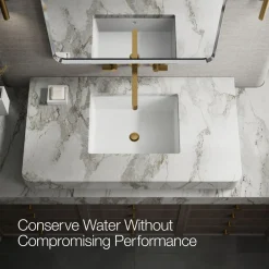 Wall-mount bathroom sink faucet spout with Row design, 1.2 gpm