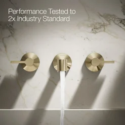 Wall-mount bathroom sink faucet spout with Row design, 1.2 gpm