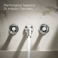 Wall-mount bathroom sink faucet Industrial handle trim