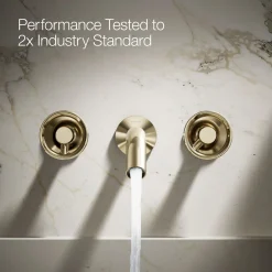 Wall-mount bathroom sink faucet Industrial handle trim