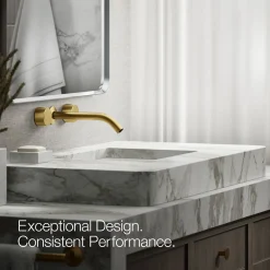 Wall-mount bathroom sink faucet Oyl handle trim