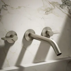 Wall-mount bathroom sink faucet Lever handle trim