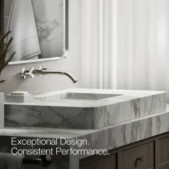 Wall-mount bathroom sink faucet Lever handle trim