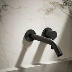 Wall-mount bathroom sink faucet handle