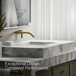 Wall-mount bathroom sink faucet handle
