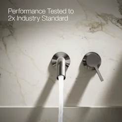 Wall-mount bathroom sink faucet handle
