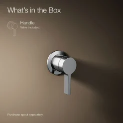 Wall-mount bathroom sink faucet handle