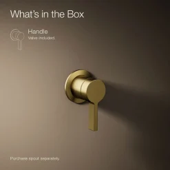 Wall-mount bathroom sink faucet handle