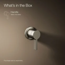 Wall-mount bathroom sink faucet handle