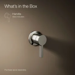Wall-mount bathroom sink faucet handle