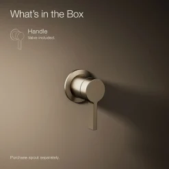 Wall-mount bathroom sink faucet handle