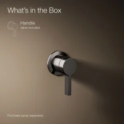 Wall-mount bathroom sink faucet handle