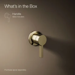 Wall-mount bathroom sink faucet handle