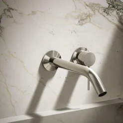 Wall-mount bathroom sink faucet handle