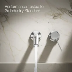 Wall-mount bathroom sink faucet handle