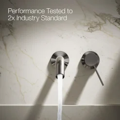 Wall-mount bathroom sink faucet handle