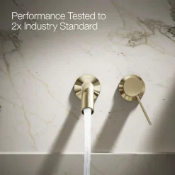 Wall-mount bathroom sink faucet handle