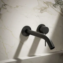 Wall-mount bathroom sink faucet handle